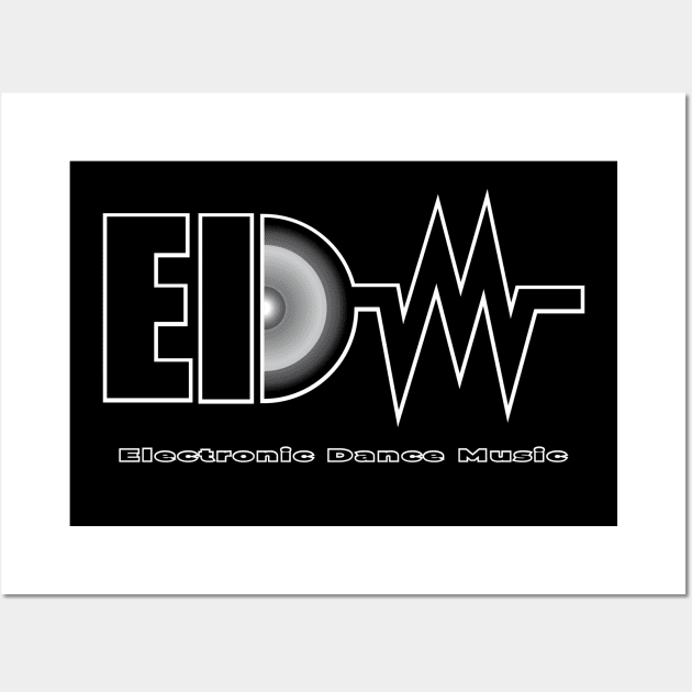 Electronic Dance Music Typography Design Wall Art by SATUELEVEN